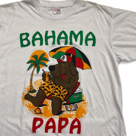 Bahama Papa Dog Vintage White T Shirt (M)