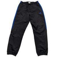 Adidas Black and Blue Shell Trackpant Baggy Bottoms (L)