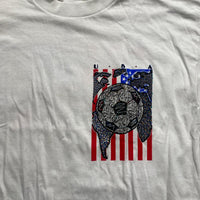 USA CYRK Sport Football White Multi Colour T Shirt (XL)