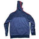Adidas Performance Essentials Navy Two Tone Red and Orange Stripes Hoodie (M)