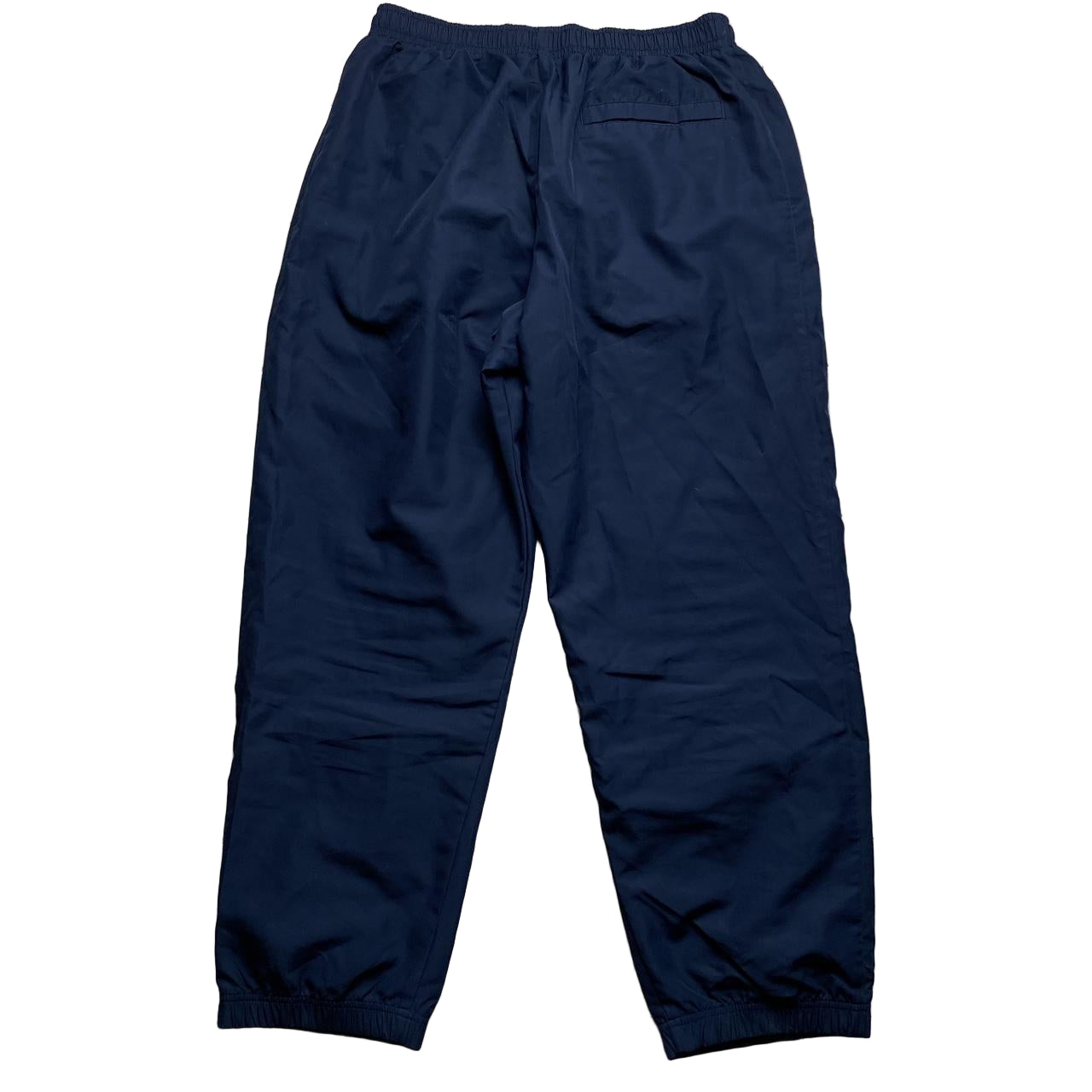 Nike Swoosh Navy and White Shell Trackpant Baggy Bottoms (XL)