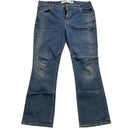 Levis 518 Super Low Bootcut Baggy Blue Faded Stonewash Jeans (38W)