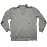 Ralph Lauren Polo Grey and Navy Blue Pony Long Sleeve Polo Shirt (XL)