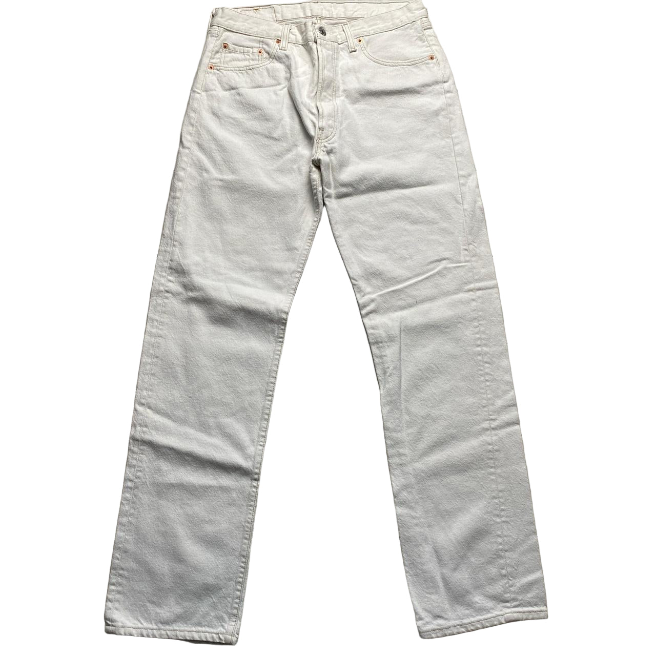 Levis 501 Vintage Made in USA White Baggy Jeans (34W)