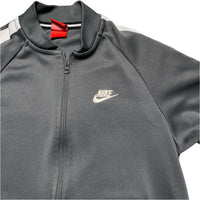 Nike Grey and White Tracksuit Jacket (S)