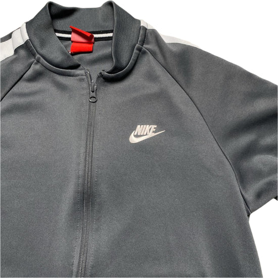 Nike Grey and White Tracksuit Jacket (S)
