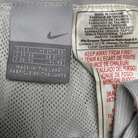 Nike Vintage y2k Shell Trackpant Baggy Bottoms Silver White and Black (S)