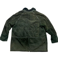 Anna Polare Vintage Green Sheepskin Fur Lined Coat (XL)