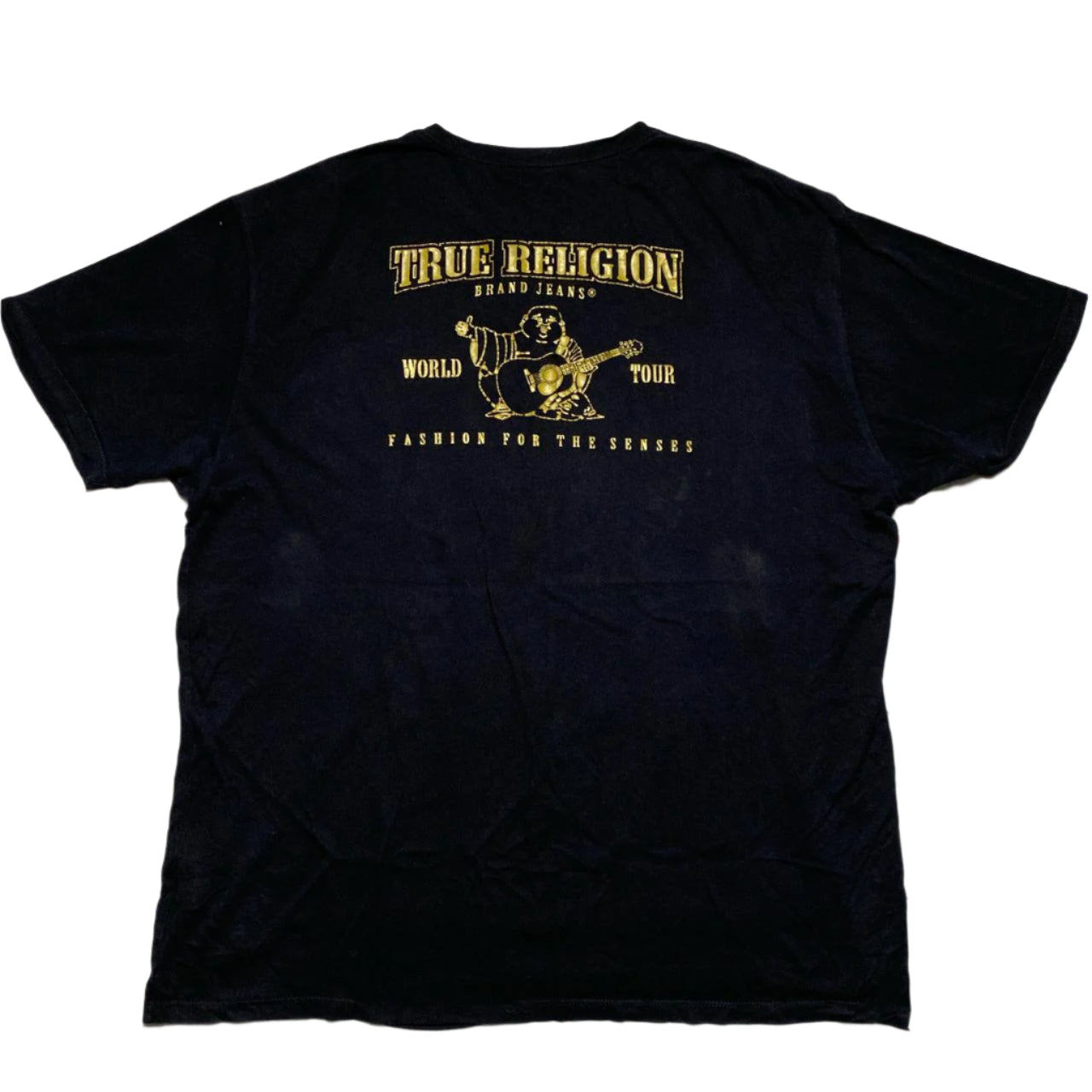 True Religion Black and Gold T Shirt (2XL)