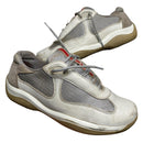 Prada Americas Cup White and Silver Vintage Trainers (UK 3)