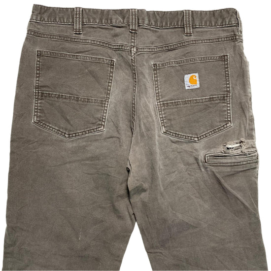 Carhartt Khaki Grey Vintage Workwear Carpenter Cargo Trousers (36W)