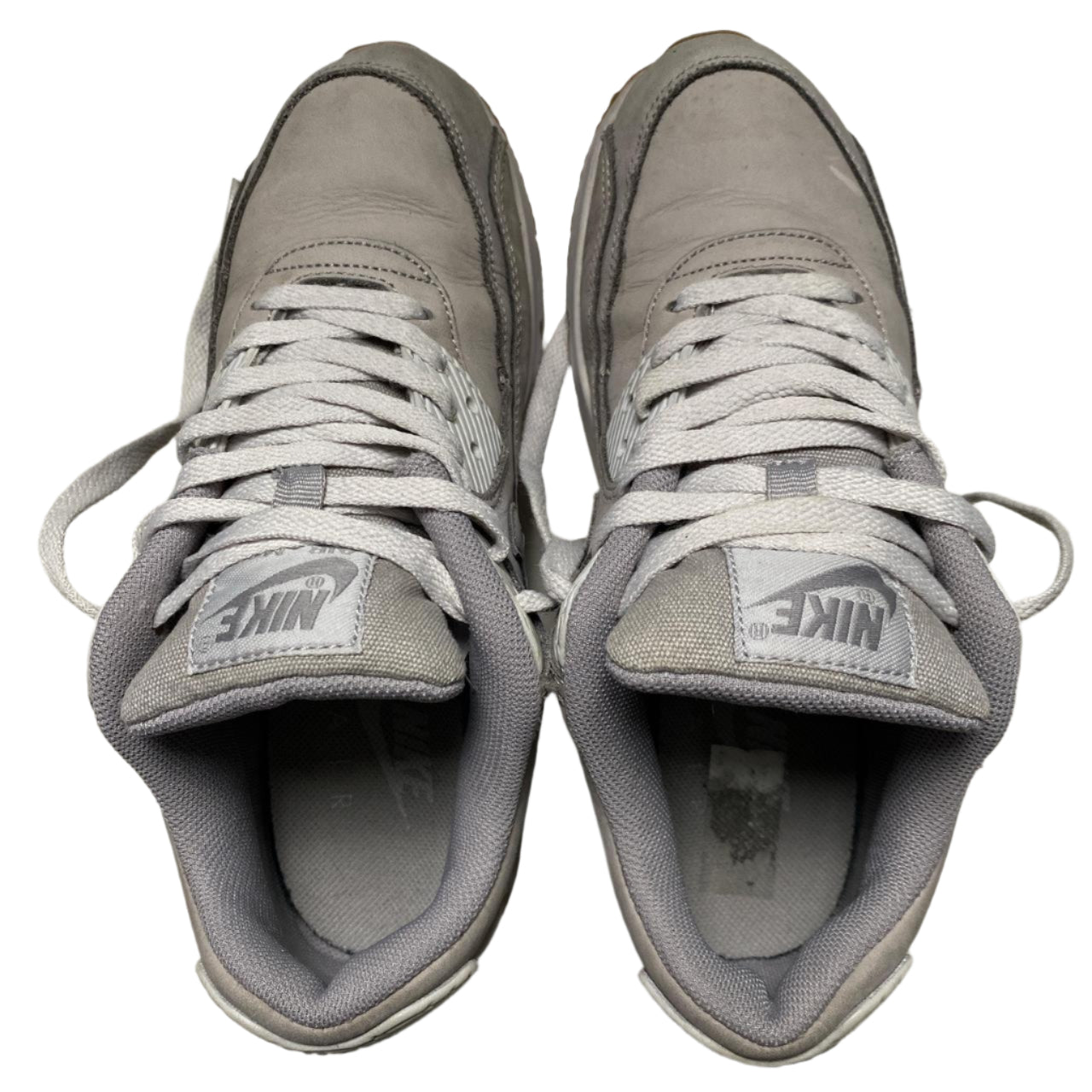 Nike Air Max 90 Grey and White Gum Sole (UK 6)