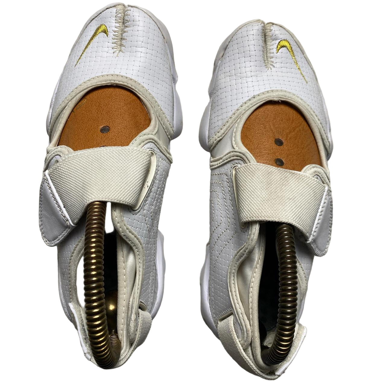 Nike Air Rift Vintage 2007 White and Golden Yellow Tabi Split Toe Trainers (UK 3.5)