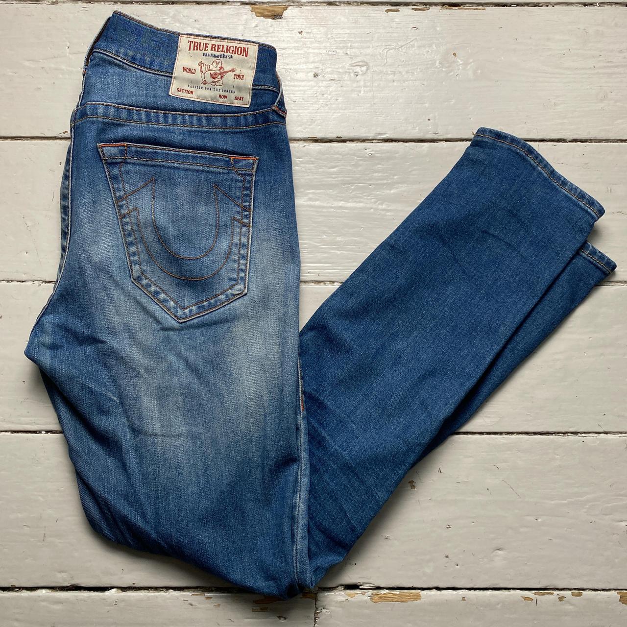 True Religion Rocco Relaxed Skinny Blue Jeans