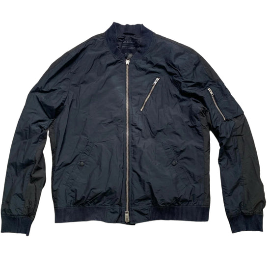 AllSaints Black Bomber Jacket (2XL)
