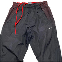 Nike Athletic Vintage y2k Black and Red Shell Trackpant Baggy Bottoms (S)
