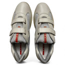 Prada Americas Cup White and Red Strap Up Trainers (UK 10)