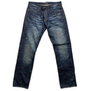 King Krash Distressed Stonewash Navy Jeans (38W)