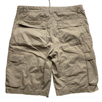 Nike Vintage y2k Baggy Cargo Shorts Cream and Grey Swoosh (XL)