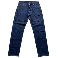 Evisu Vintage Navy Baggy Cream Daicock Swoosh Jeans (34W)