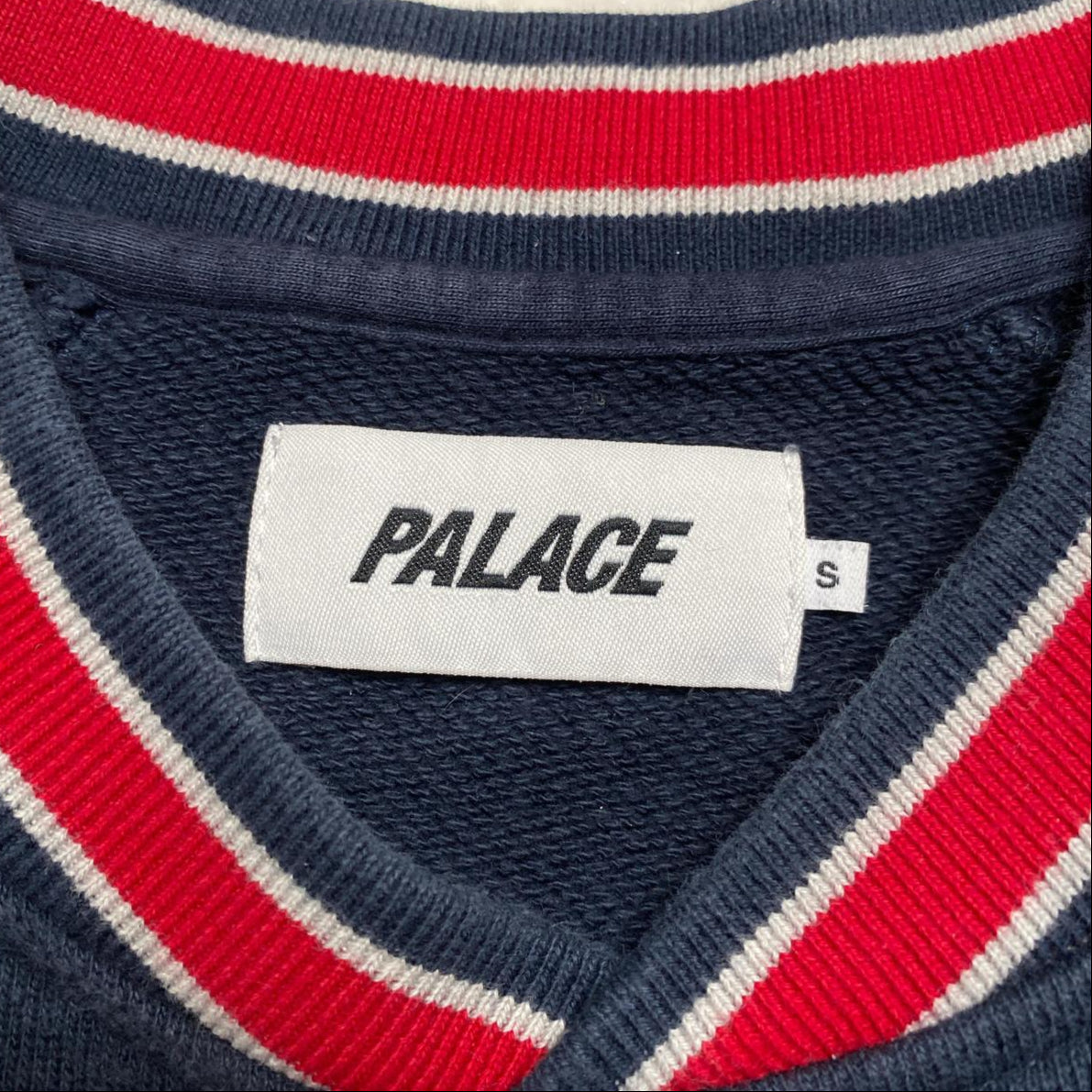 Palace Smoking Bulldog Navy Red and White Jumper (S)