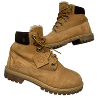 Timberland Sherpa Lined Nubuck Wheat Brown Boots (UK 3.5)