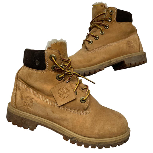 Timberland Sherpa Lined Nubuck Wheat Brown Boots (UK 3.5)