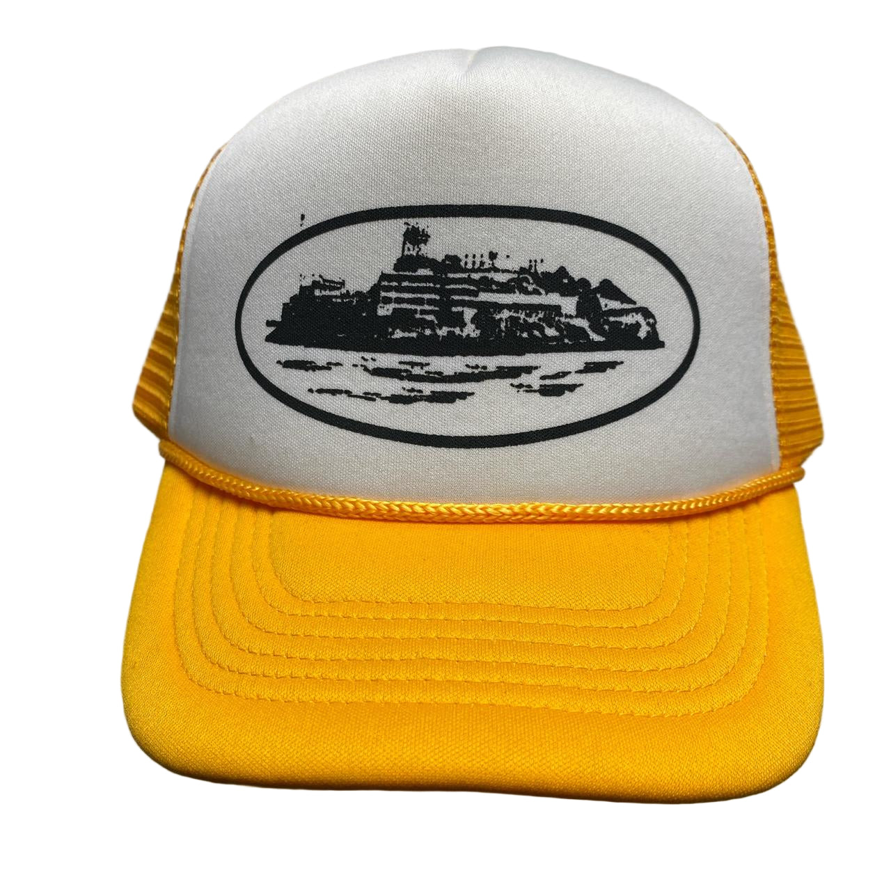 Corteiz Yellow Black and White Cap