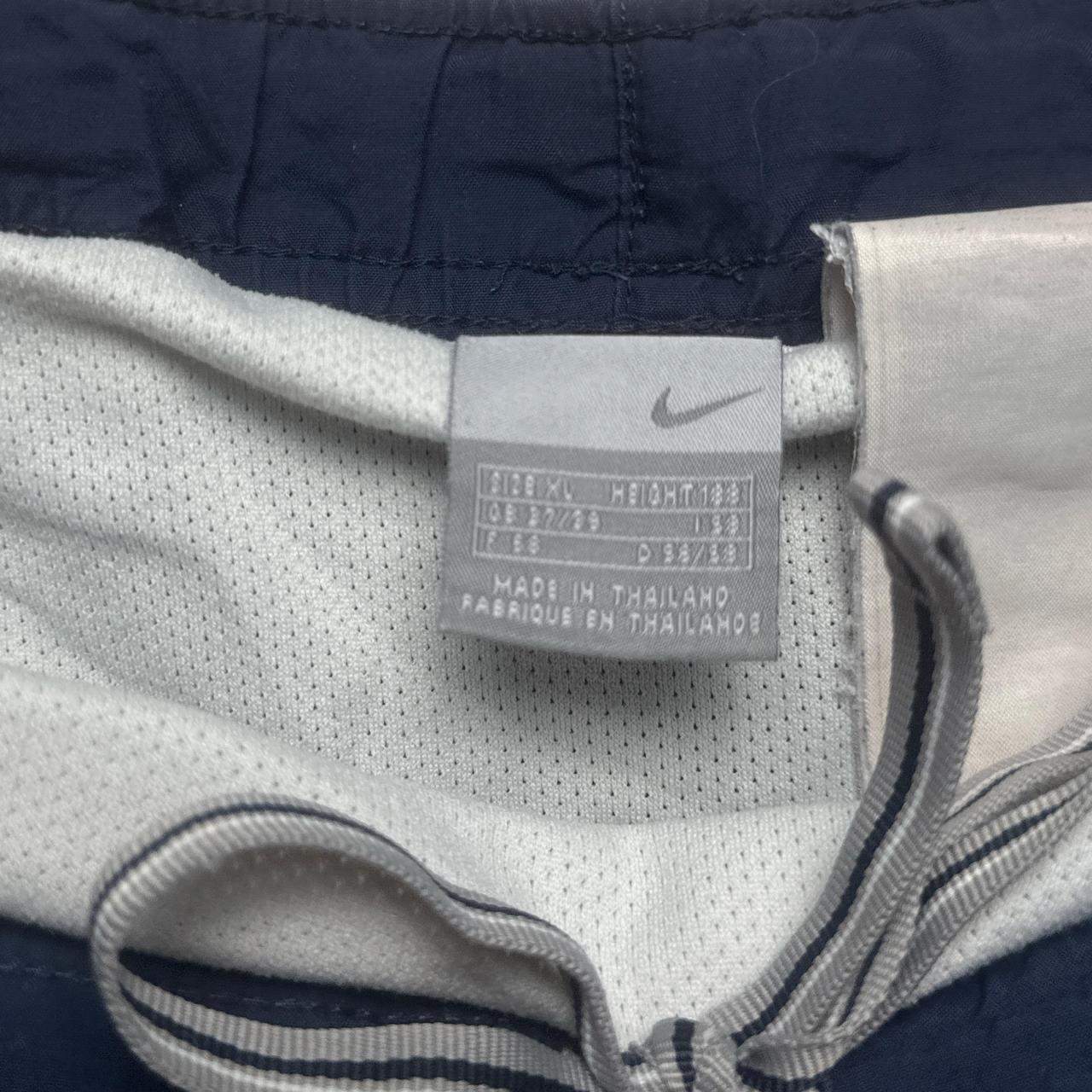 Nike Athletic Vintage Navy and White Shell Shorts (XL)
