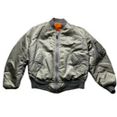 Alpha Industries Green and Orange Pilot Bomber Jacket (M)