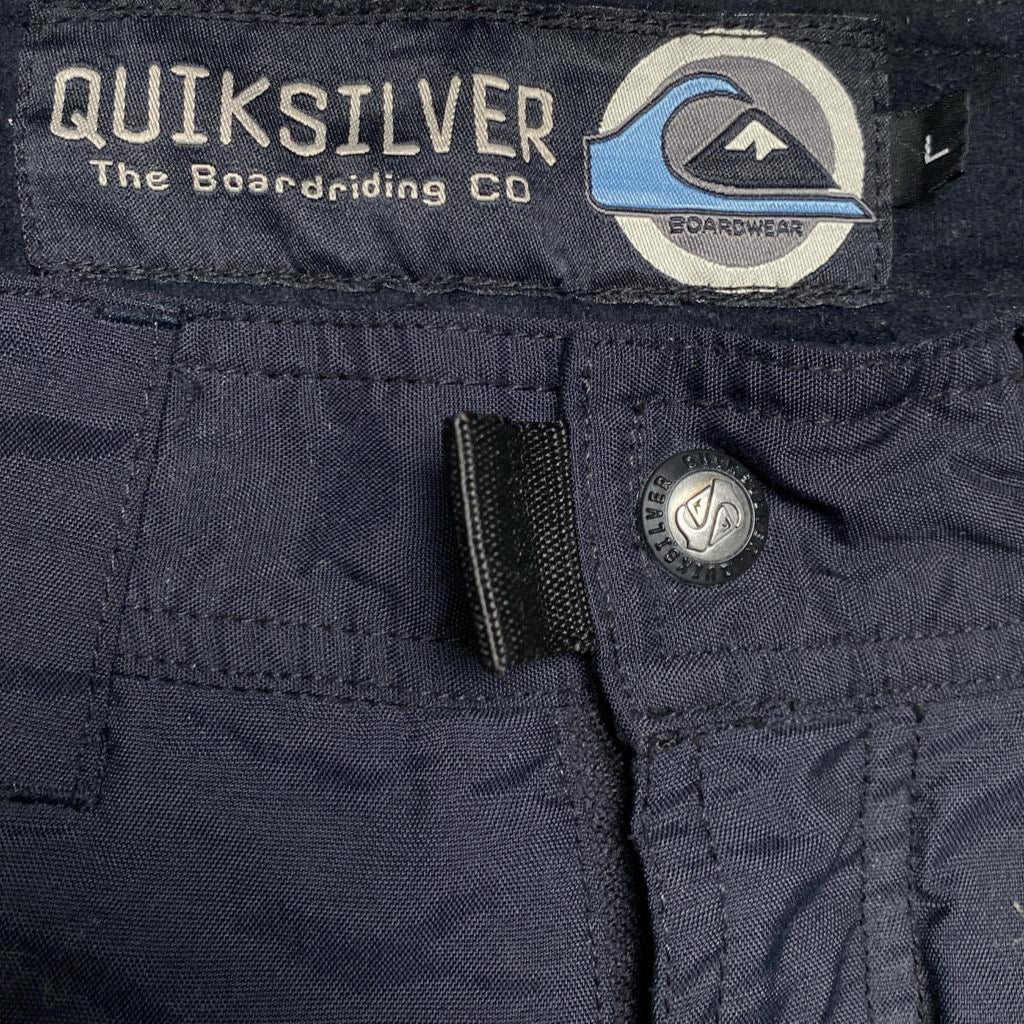 Quiksilver Black and White Cargo Combat Ski Salopette Trousers (L)