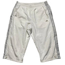 Adidas Climalite Vintage y2k Shell Trackpant Shorts White and Silver (L)