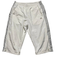 Adidas Climalite Vintage y2k Shell Trackpant Shorts White and Silver (L)