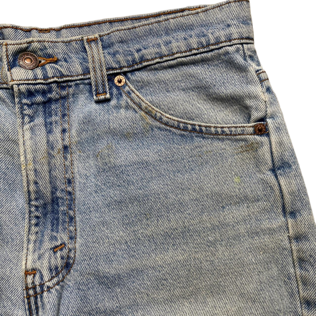 Levis 505 Vintage Stonewash Light Blue Denim Jort Jean Shorts (30W)
