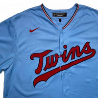 Nike Minnesota Twins Baby Light Blue and Red Baseball Jersey (XL)