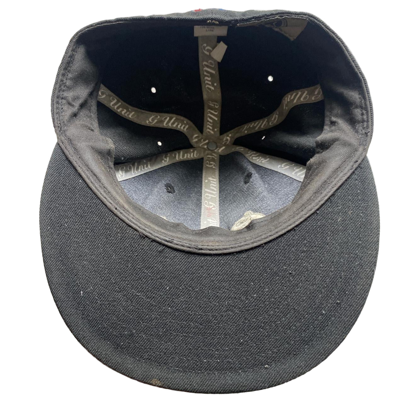 G Unit 50 Cent Vintage Fitted Cap Black and White