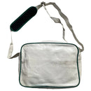 Adidas Originals White and Green Messenger Leather Bag