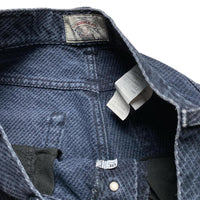 Armani Vintage Reptile Pattern Navy Suede Jeans (30W)