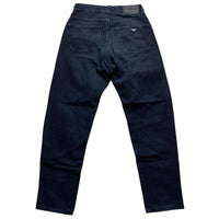 Armani Vintage Reptile Pattern Navy Suede Jeans (30W)