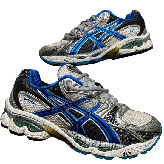 Asics Gel TN840 Silver Blue and White Trainers (UK 9)
