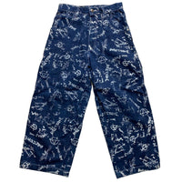 Raw Blue Anarchy All Over Paint Prints Jort Jean Shorts (28W)