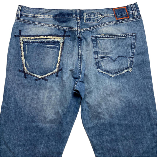 Hugo Boss Vintage Distressed Baggy Light Blue Jean (40W)