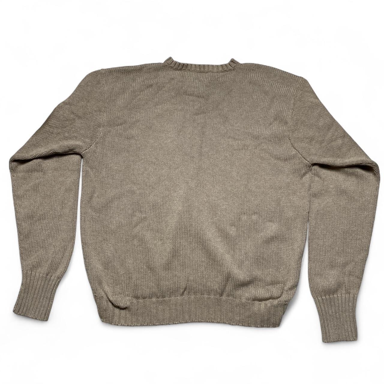 Polo Ralph Lauren Beige and Navy Pony Knit Jumper