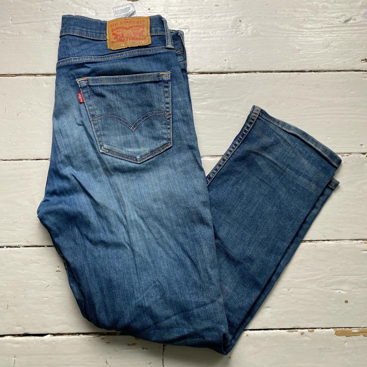 Levis 511 Dark Navy Distressed Slim Jeans