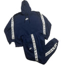 Nike Navy and White Multi Swoosh Full Tracksuit (L)