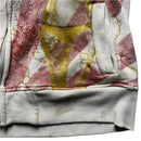 Enjean Vintage y2k Diamante Rhinestone Graphic Prints White Hoodie (M)
