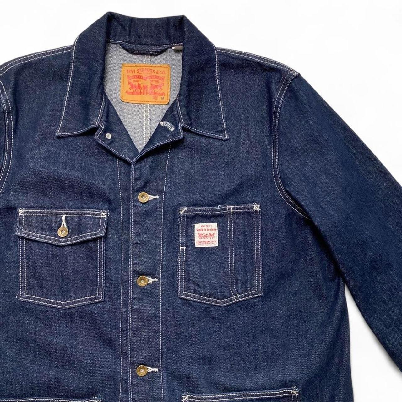 Levis Vintage Navy Blue Workman Denim Jacket (M)
