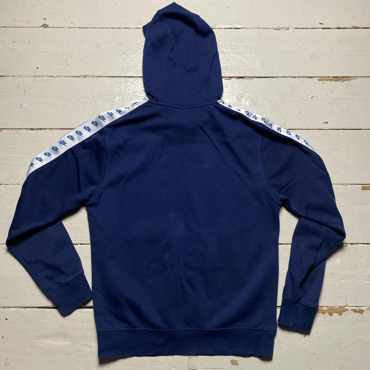 Nike Navy and White Swoosh Hoodie