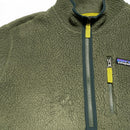 Patagonia Retro Pile Khaki Green Quarter Zip Fleece Jumper (L)