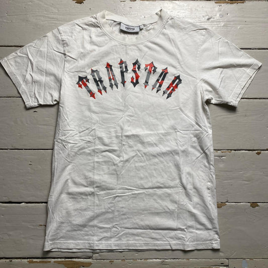 Trapstar Irongate Red and Grey Camouflage White T Shirt